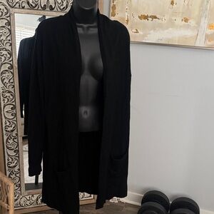Cyrus Black Lightweight Open-Front Cardigan